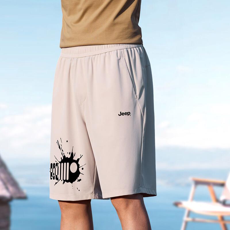 JEEP Men's 7A Antibacterial Sun-Protective Casual Shorts