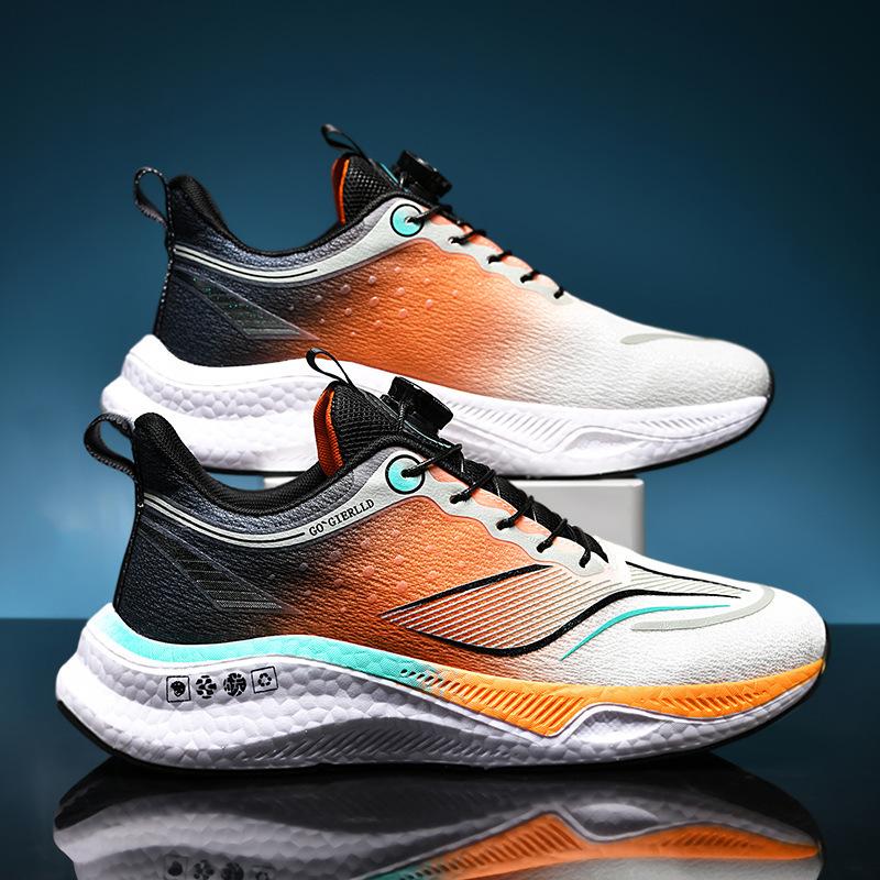 

Sneakers Spring Red Rabbit New Running Shoes Couple Casual Soft Sole Shock Absorption Rotary Buckle Running Shoes 45