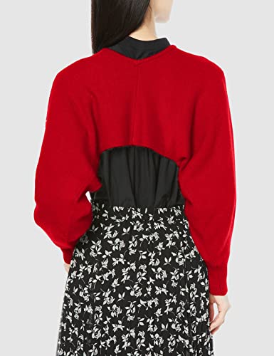 Jill by Jill Stuart Women's Fluffy Cardigan Bolero, Red, FR