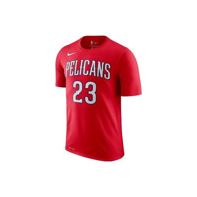 Dri-Fit NBA Pelicans Davis Logo Print Crew Neck T-Shirt Men Tops Red 870793-657
