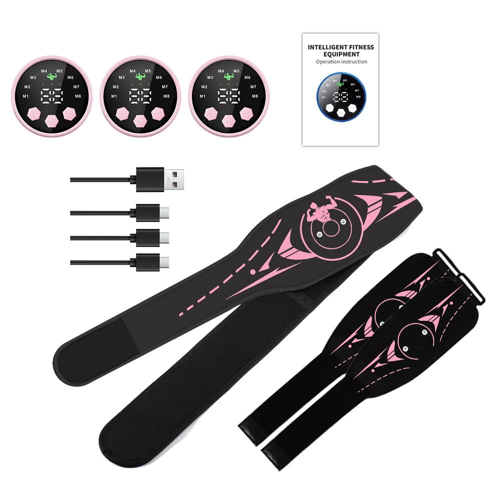 חגורת גירוי שרירים חדשה USB חגורות אימון ABS EMS בטן מותניים בטן עיסוי לאימון חשמלי ציוד כושר למכון כושר ביתי