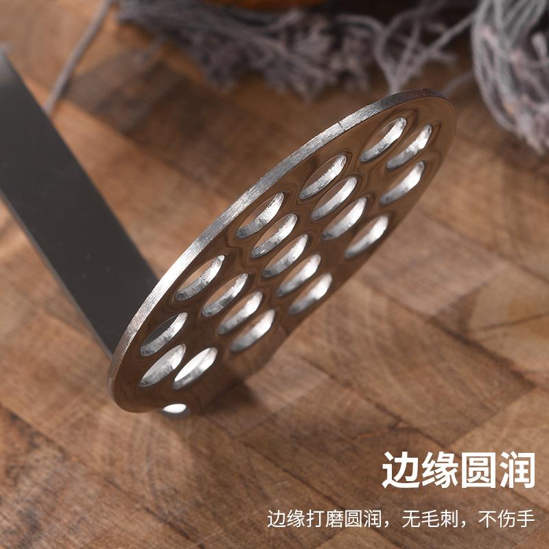 304 Stainless Steel Round Tube Handle Potato Press, Sweet Potato Pumpkin Press, Kitchen Small Tool, Tamper