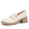 Women's Low Heels Platform Loafers Shoes Casual Comfort Chunky Block Heel Square Toe Pumps Non-Slip Party Office Work Dressy Pumps Shoes for Women