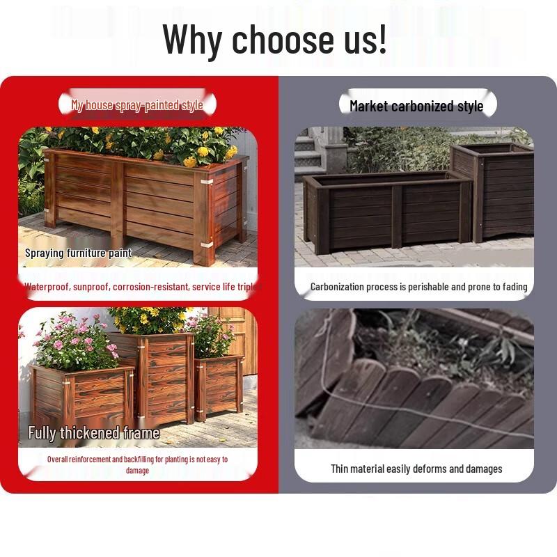 Maididuo Outdoor Preservative Wood Planter Box