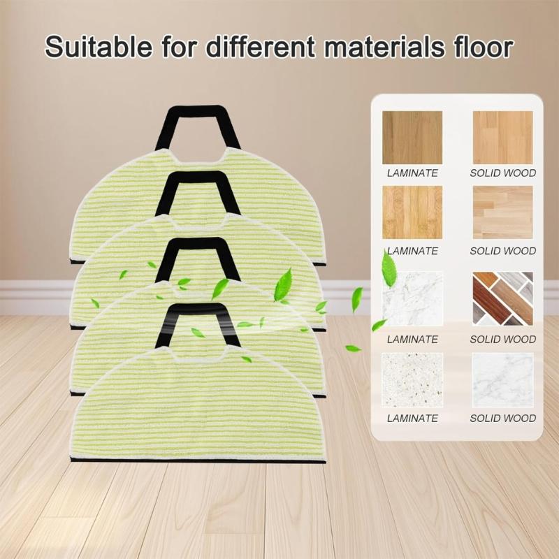 Set of 8 Mop Cloths Sweeping Robot Mop Cloth Sweeping Robot Replacement Part Fabric Texture Mopping Cloth for RV2610WD