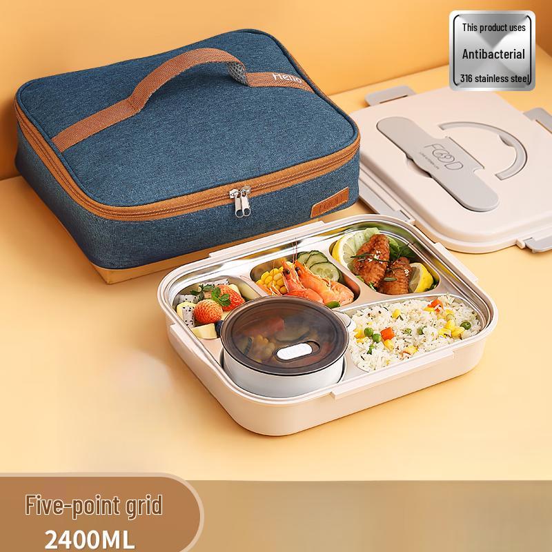 

316 Stainless Steel 5-Compartment Insulated Lunch Box