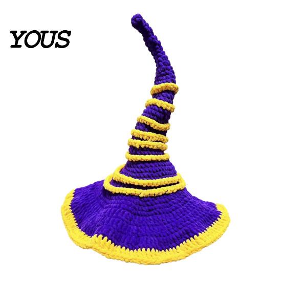 Knitting Supplies for Beginners Crochet Twisted Witch Hat DIY Kit, Fall Halloween Stress Relief Handicraft Projects Handmade Craft Kit Adults, Autumn