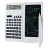 10-Digit Scientific Calculator - High-Resolution LCD Display, Compact Foldable Design, Handwriting Board, Solar and Battery Dual Power