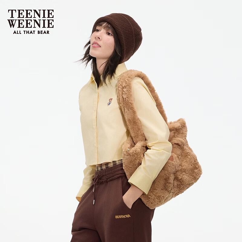 Teenie Weenie Women's Bear Cartoon Button-Up Shirt