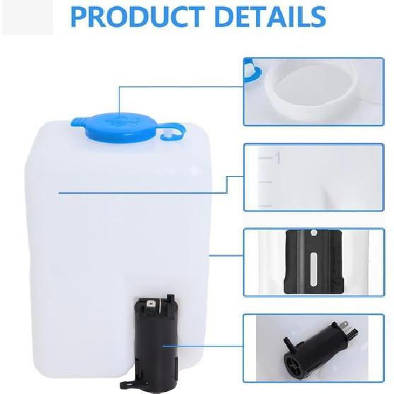Universal Windshield Washer Pump Reservoir Kit 99300 Fluid Reservoir Tank Bottle