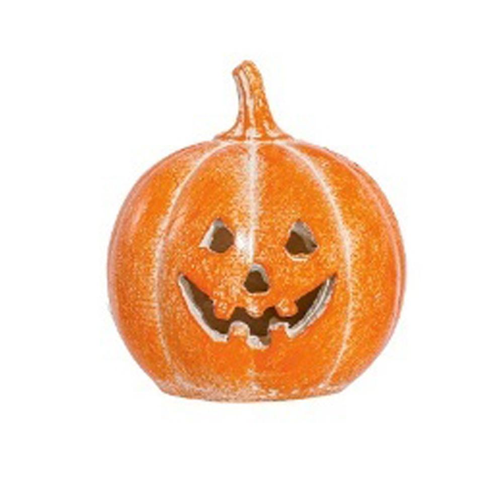Handcrafted Pumpkin Ornament for Halloween and Fall Designed for Indoor Display with Hollow Center for LED Lights