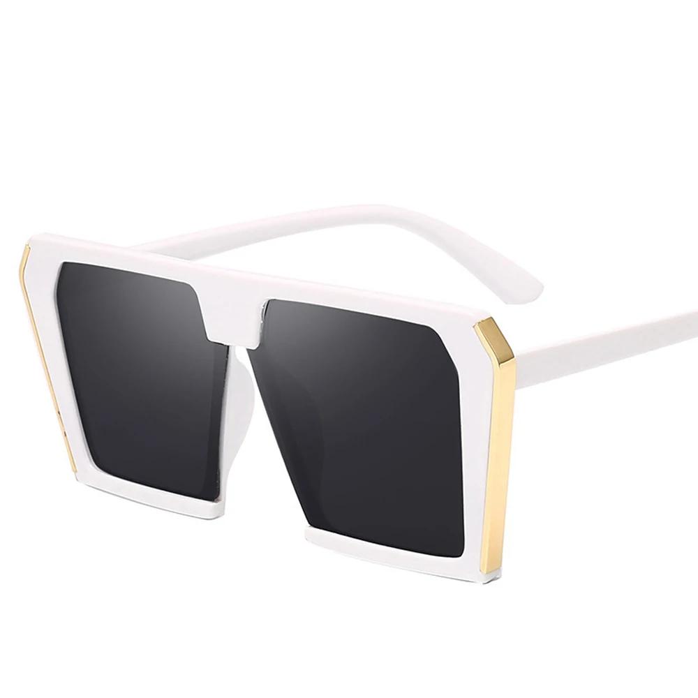 Male/Female Universal Sunglasses Retro Square Shades Trend Big Box Designer Eyewear