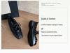 In-Stock 2025 Women's Korean Ballet Flats - Square Toe, Lace-Up, Low-Top Leather Sneakers