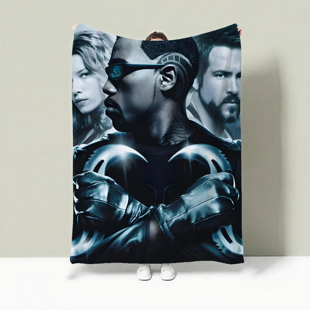 

Movie B-Blade Throw Lightweight 240g Flannel Blanket Soft Skin-friendly for Summer Cooling 75cmx90cm