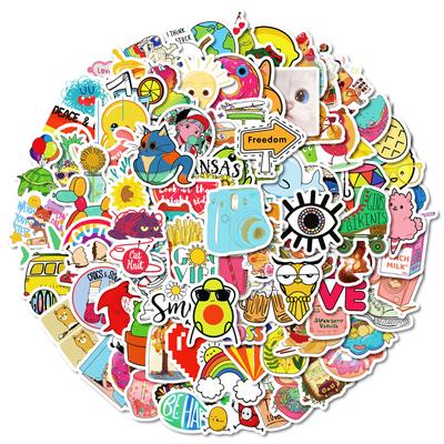 100 Small Size 4cm Small Fresh Mix and Match Stickers Cute Donut Panda Stickers