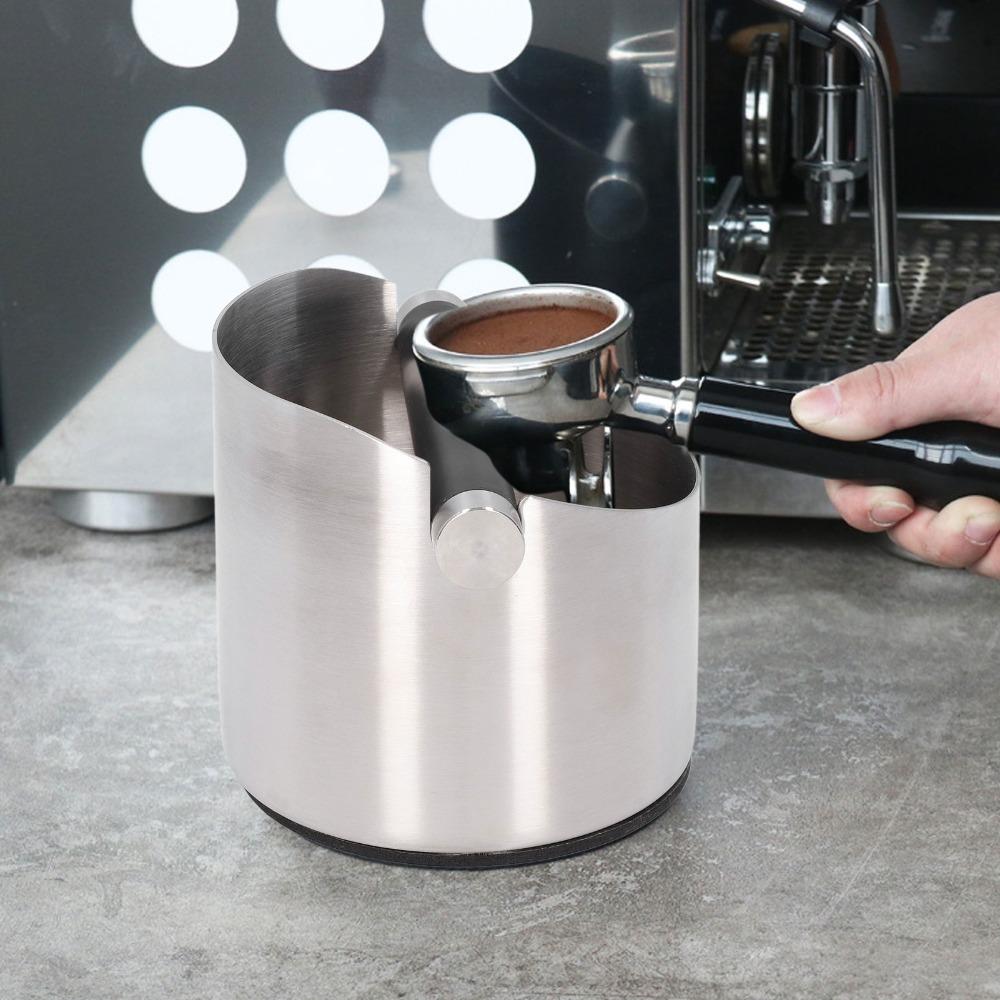 Stainless Steel Coffee Dump Bin Rubber Base Stainless Steel Knock Box Espresso Knock Box  Home Use