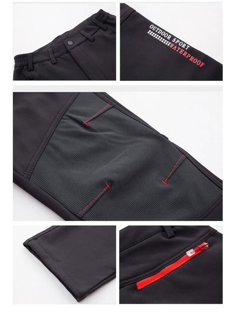 Waterproof Quick-Dry Fleece Softshell Ski Pants for Men & Women