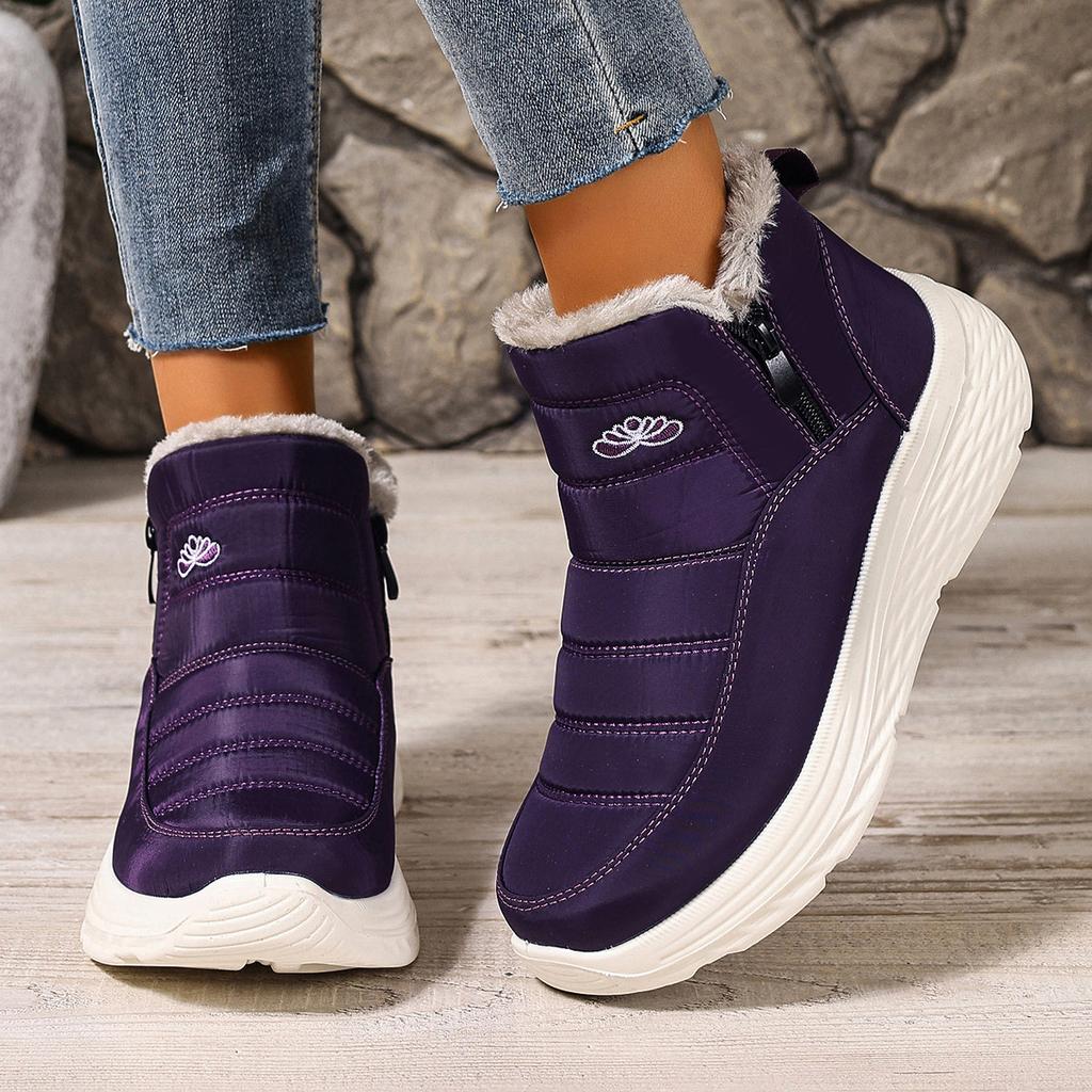 Snow Boots for Women Winter Oversized Outdoor Warm Sports Shoes Cold Resistant Thick Sole with Plush Thick Cotton Shoes