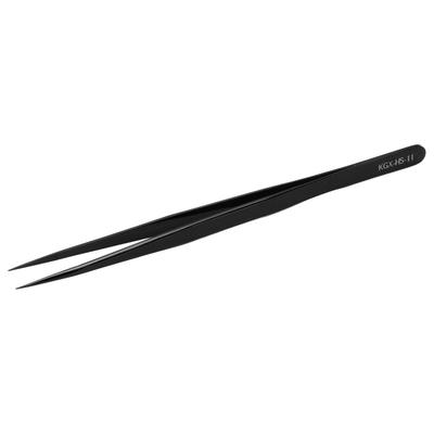 Accuracy Tweezer Portable Stable Corrosion Resistance Fine Point Tweezer for Cellphone PC Black
