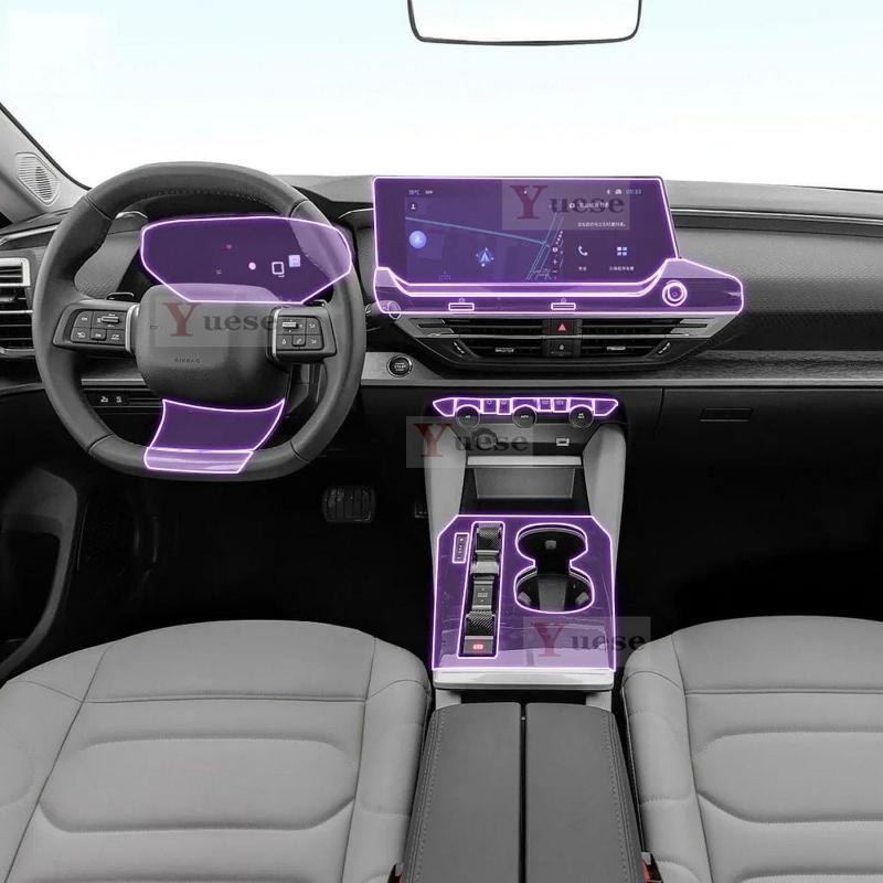 For Citroen C5X -2024 car navigation screen protector invisible transparent film TPU interior film Stickers