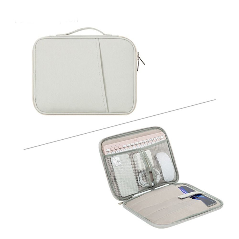 

Shockproof Tablet Bag Multilayer Protective Pouch Professional Laptop Sleeve Bag Outdoor 10.8-11inch білий