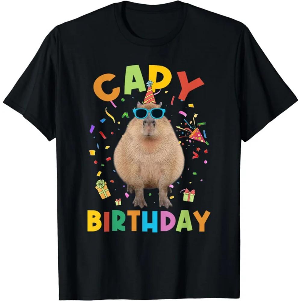 

3D Funny Animal Capybara Printing T Shirt for Women Fashion Streetwear Capybara Lovers Short Sleeves Kawaii Clothes Tees Tops XL
