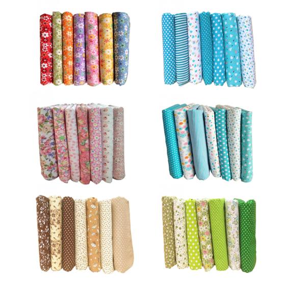 7 Stück 25 cm x 25 cm Blumendruck DIY Patchwork Baumwollstoff Nähen Quilten Tuch