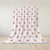 Heart Stripes Flannel Blanket Warm Soft Halloween Christmas Couch Warm Cozy Decorative Decor Gift for All Season