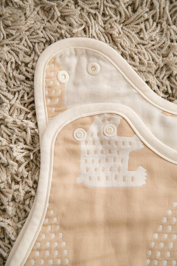 farska 6-layer gauze sleeper for kids (Morinokuma_Sky Gray)