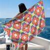 Retro Daisy Beach Towel Ultra-fine Fiber Quick Drying Absorbent Beach Swimming Vacationvacation Essentials Gifts