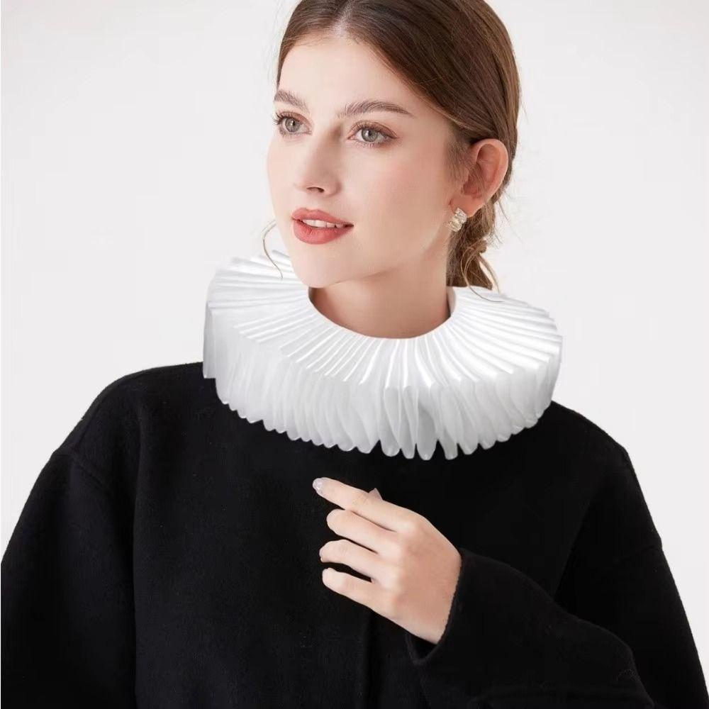 Abnehmbarer Renaissance-Falschkragen Eleganter Retro-Rüschenkragen Cosplay