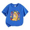 Kids Boys Girls 100% Cotton Crew Neck Short Sleeve T-Shirt,