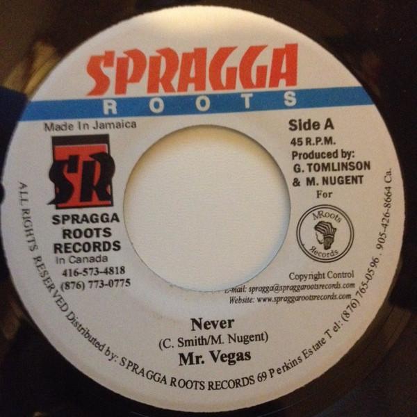 

7inch Record MR. VEGAS - Never NONE Spragga Roots Jamaica Reggae, Ska & Dub Used