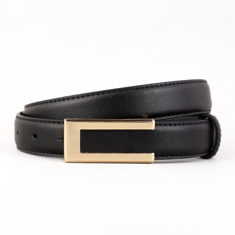

Professional Leather Belt For Women With Smooth Buckle For Casual And Office Use чёрный