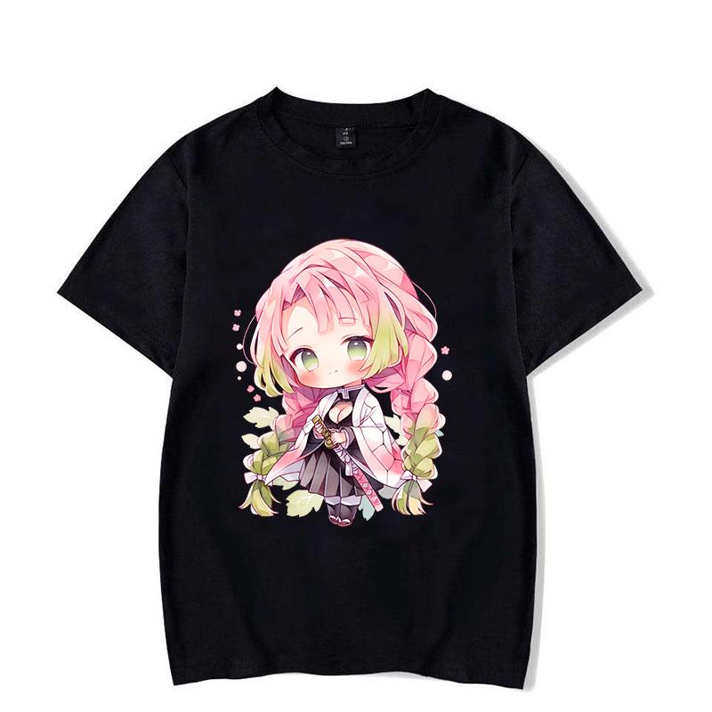 Hot Anime Cute Kanroji Mitsuri Printed T-shirts for Women Summer Tee Shirt Femme Casual Short Sleeve Round Neck Tops T-shirts