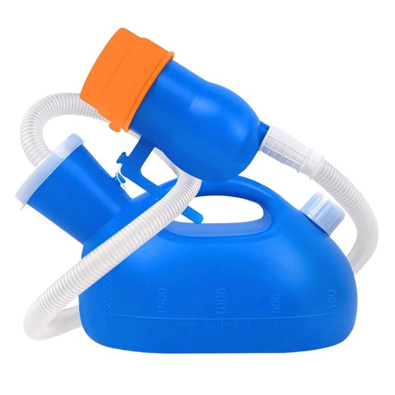 

ABMH-Urinal Bottle With Soft Funnel& Long Hose, Portable For Men Spill-Proof Design For Seniors, Wheelchair Car Travel Use