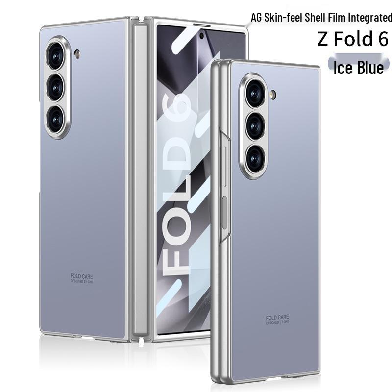 Samsung Fold6 Frosted Electroplated Protective Case - Full Coverage Screen-Integrated