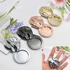 Zinc Alloy Shell Balm Container Shell Embossed Texture Sliding Lid Design Solid Perfume Case Fragrance Storage Box