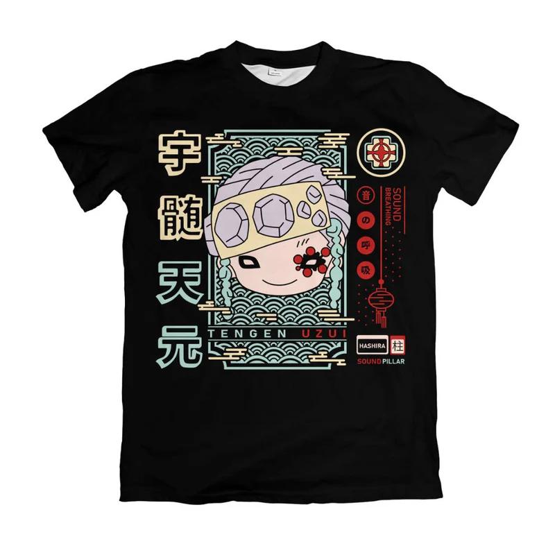 Demon Slayer QVersion Cotton TShirt for Adults and Children Nine Hashira Main Characters Anime Short Sleeve