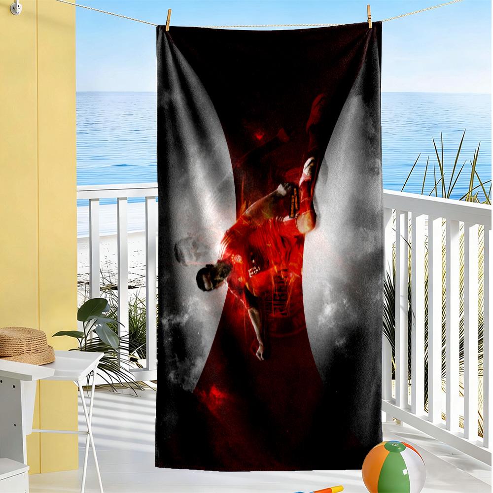 Torres Flames Beach Towel High Absorbency & Quick-Dry Comfortable Lightweight Perfect for Traveling Yoga Camping and Swimming