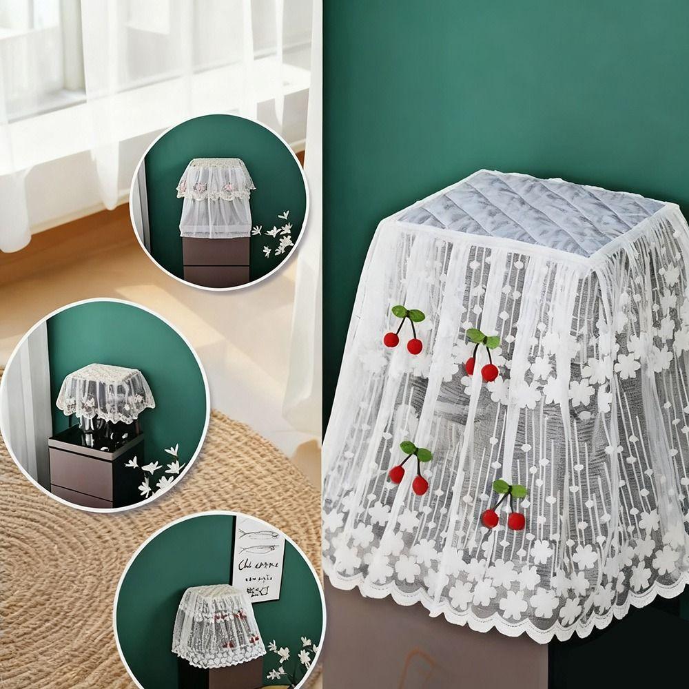 Dust-proof Tea Bar Machine Cover Lace Barrel Dust Cover for Home Office Decoration