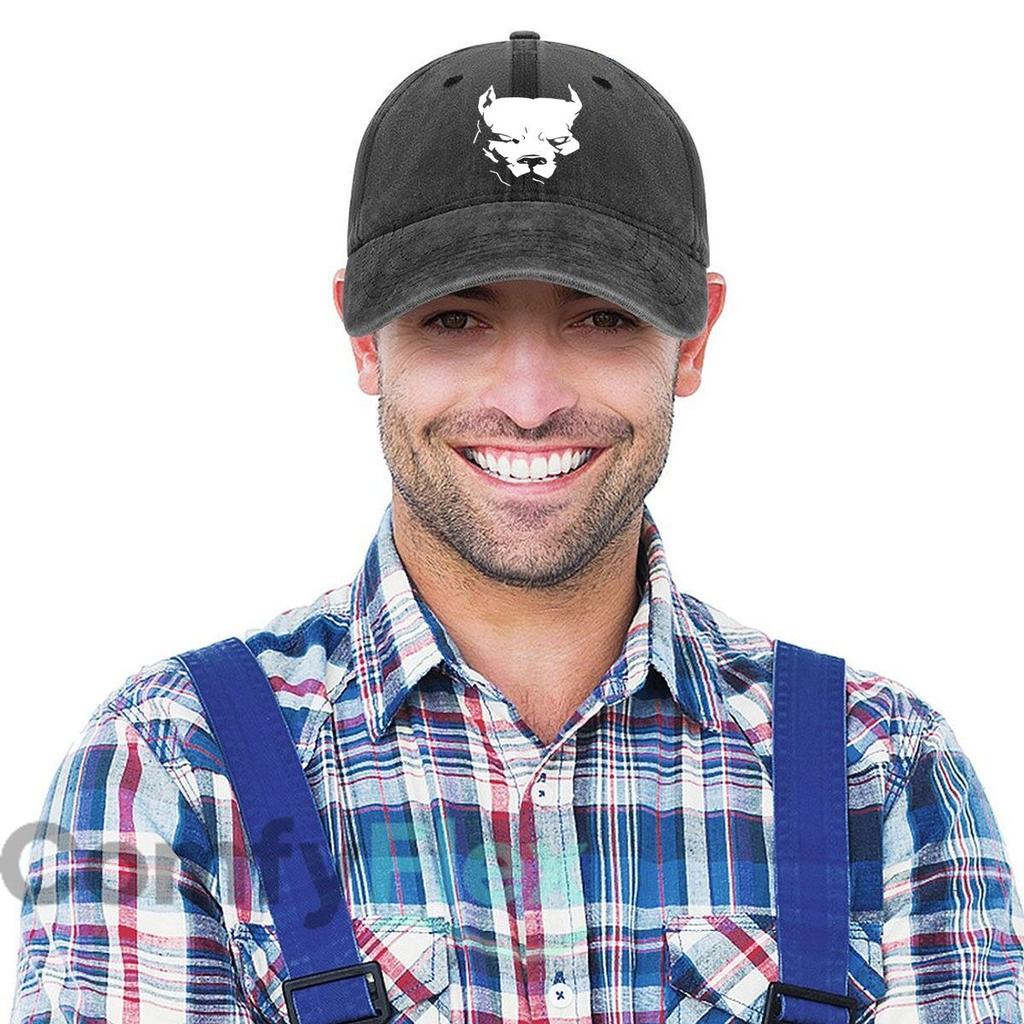 Devilish Face Silhouette Fashion Washed Baseball Cap Hat Outdoor Activities