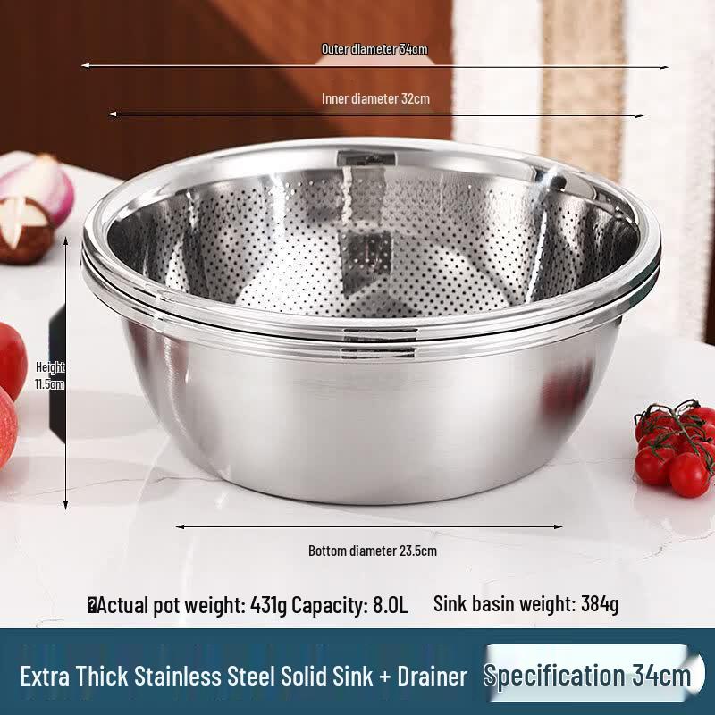 Food Grade Stainless Steel Mixing and Washing Basin
