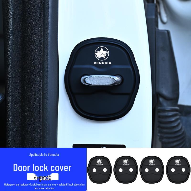 Car Door Lock Cover: Full Wrap Silicone Shock Absorption Pad