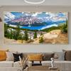Canvas Painting Lake with Mountain Forest Landscape Giclee Posters Prints for Living Room Wall Decor