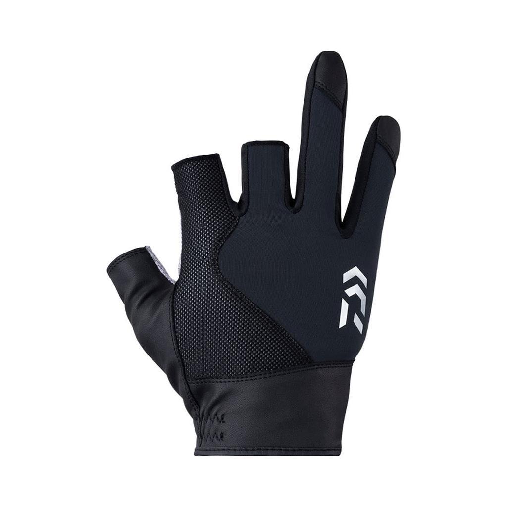 Daiwa Cool Size L Gloves, 3-Cut, DG-3023, Black,