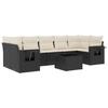 VidaXL Salon de Jardin avec Coussins 8 pcs, Canapés de Patio, Ensemble de Meubles, Mobilier de Terrasse Extérieur, Noir 3252273