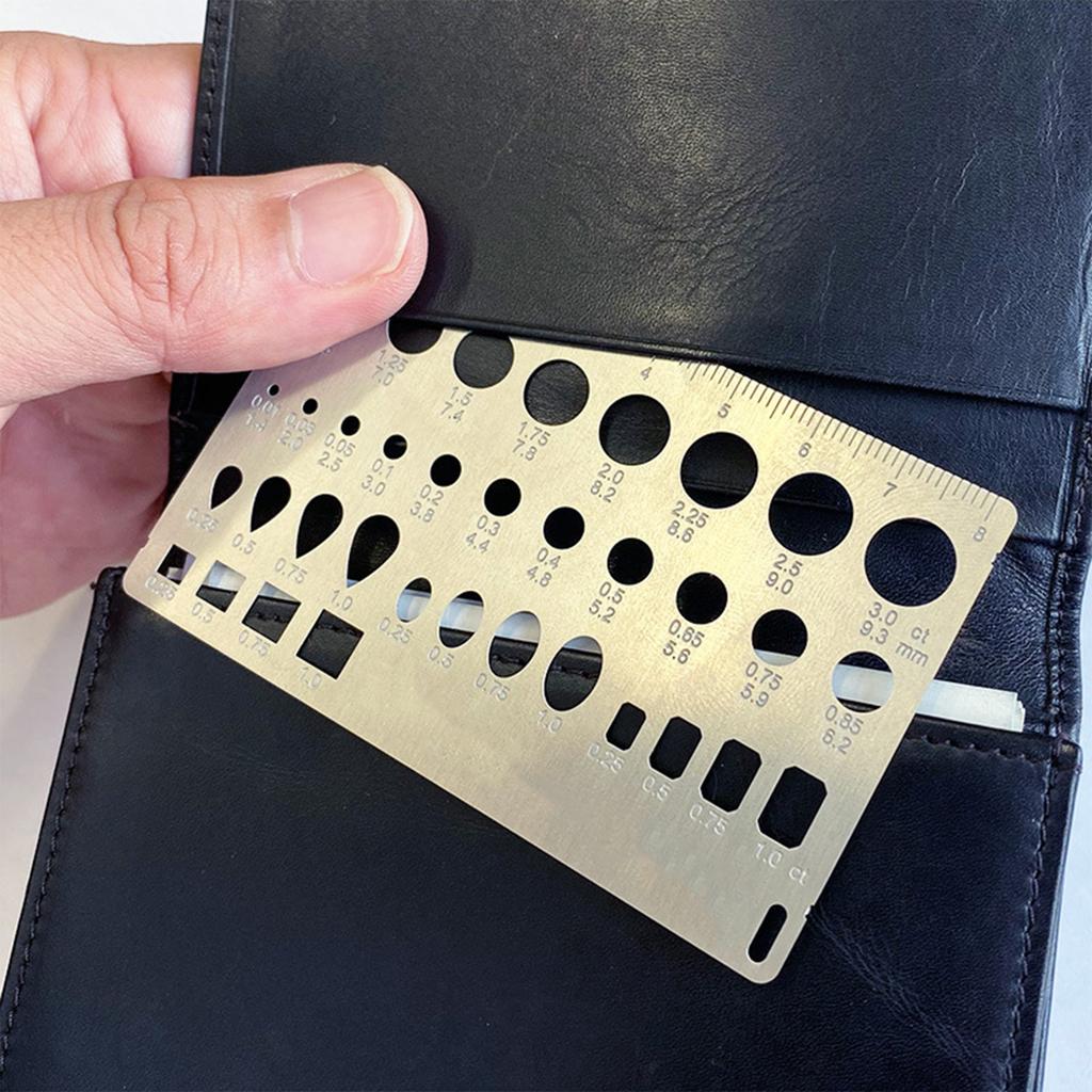 Stainless Steel Diamantine Size Caliper Measuring Instrument For Professional Jewelers And Collector In Jewelry Design