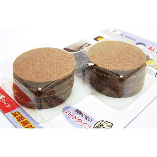 Waki Sangyo WAKI Felt Pad, Brown, Round, 32mm, Adhesive Type, FU-608