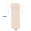 Multi-functional Cotton Linen Drawstring Pocket Dustproof Straw Storage Bag Cutlery Organizer Home